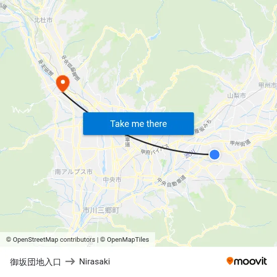Misaka Housing Complex Entrance to Nirasaki map