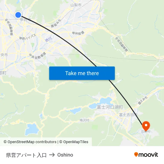 Prefectural Housing Entrance to Oshino map