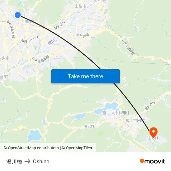 Yukawa Bridge to Oshino map