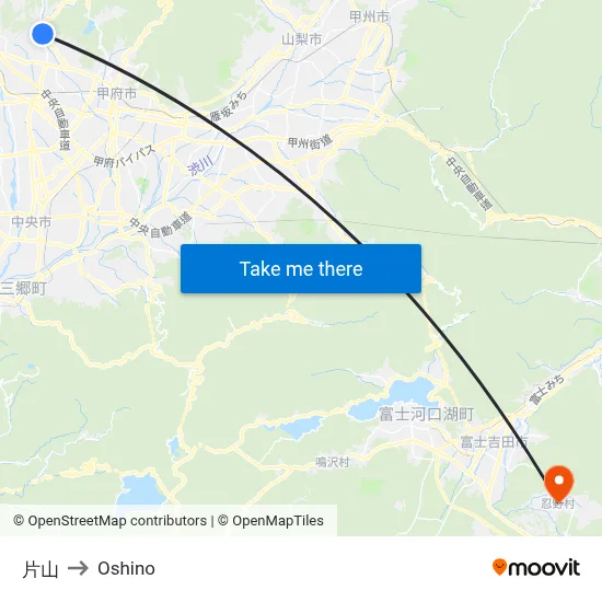 Katayama to Oshino map