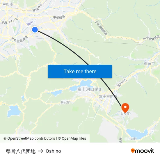 Kenei Yatsushiro Housing Complex to Oshino map