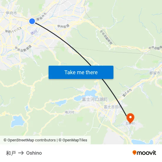 Wado to Oshino map