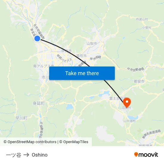 Hitotsutani to Oshino map
