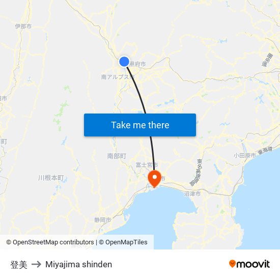 登美 to Miyajima shinden map