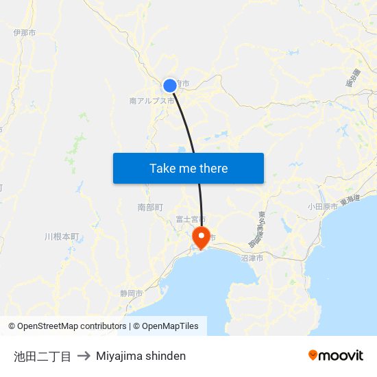 池田二丁目 to Miyajima shinden map