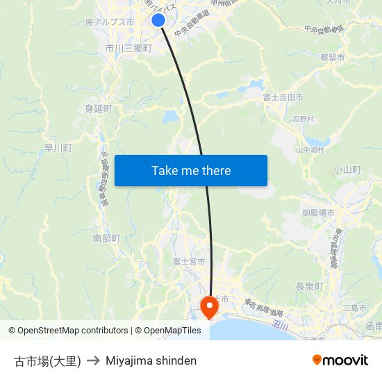 古市場(大里) to Miyajima shinden map