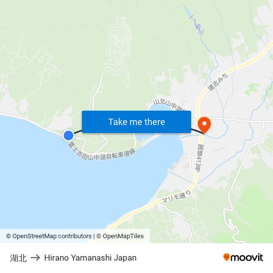 湖北 to Hirano Yamanashi Japan map