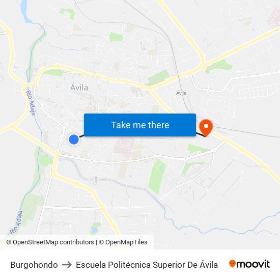 Burgohondo to Escuela Politécnica Superior De Ávila map