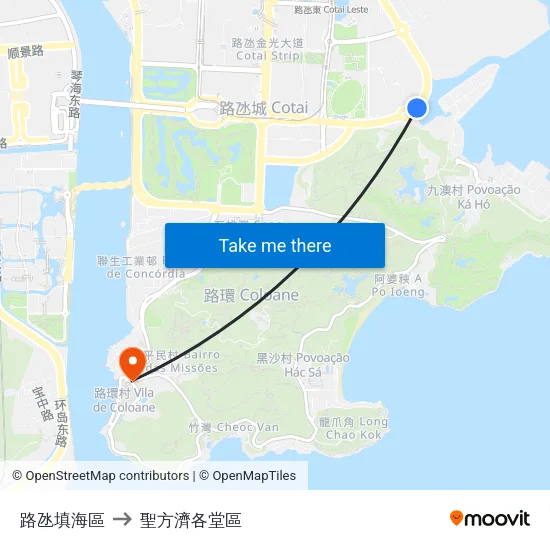 路氹填海區 to 聖方濟各堂區 map