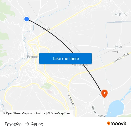 Εργοχώρι to Άμμος map