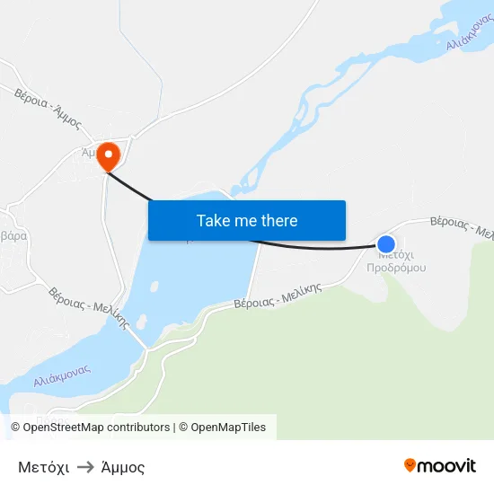 Μετόχι to Άμμος map