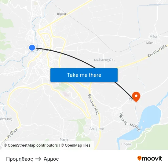 Προμηθέας to Άμμος map