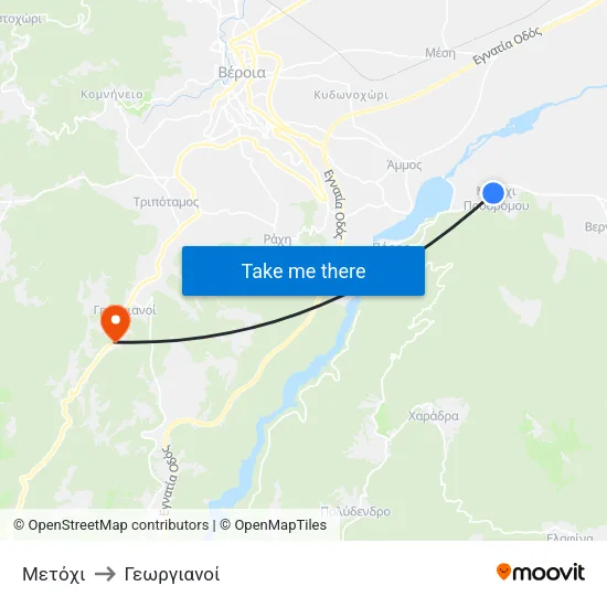 Μετόχι to Γεωργιανοί map