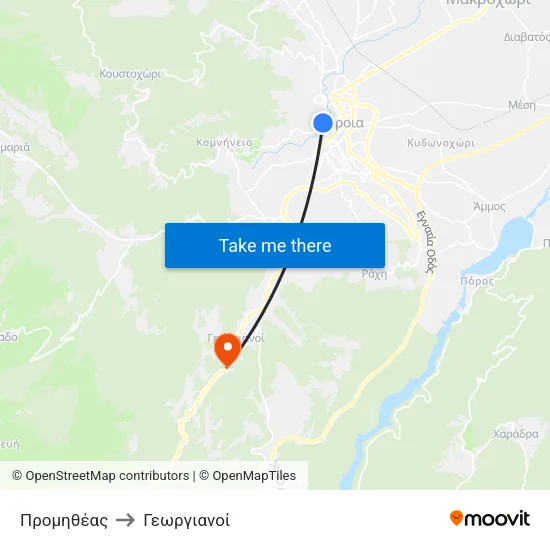 Προμηθέας to Γεωργιανοί map