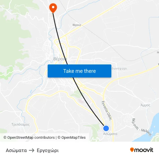 Ασώματα to Εργοχώρι map