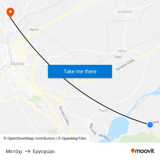Μετόχι to Εργοχώρι map