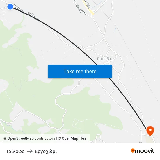 Τρίλοφο to Εργοχώρι map