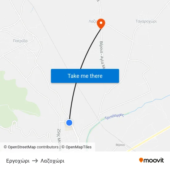 Εργοχώρι to Λαζοχώρι map