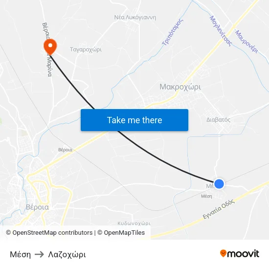 Μέση to Λαζοχώρι map