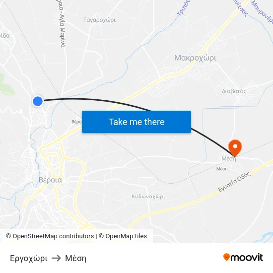 Εργοχώρι to Μέση map