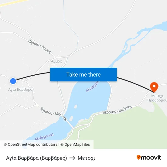 Αγία Βαρβάρα (Βαρβάρες) to Μετόχι map