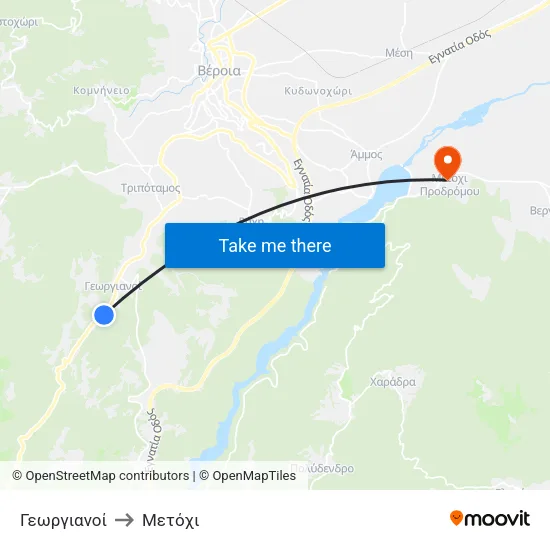 Γεωργιανοί to Μετόχι map