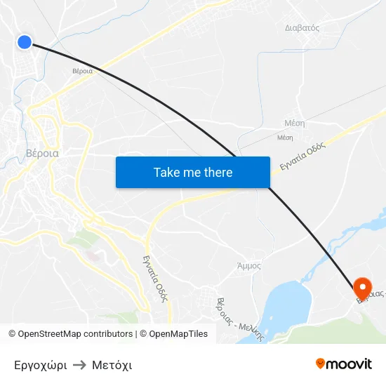 Εργοχώρι to Μετόχι map