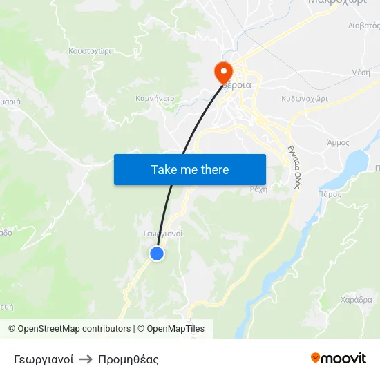 Γεωργιανοί to Προμηθέας map