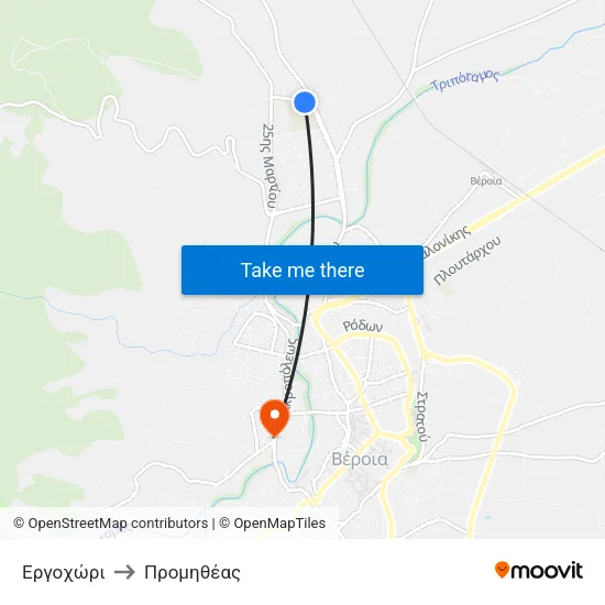 Εργοχώρι to Προμηθέας map