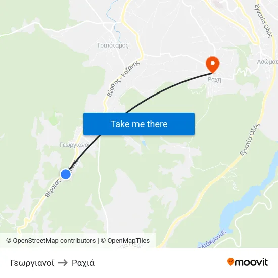 Γεωργιανοί to Ραχιά map