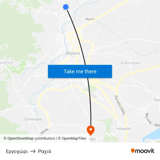 Εργοχώρι to Ραχιά map