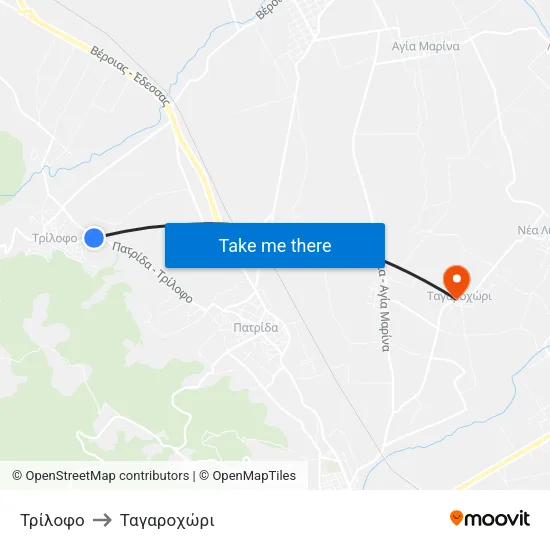 Τρίλοφο to Ταγαροχώρι map