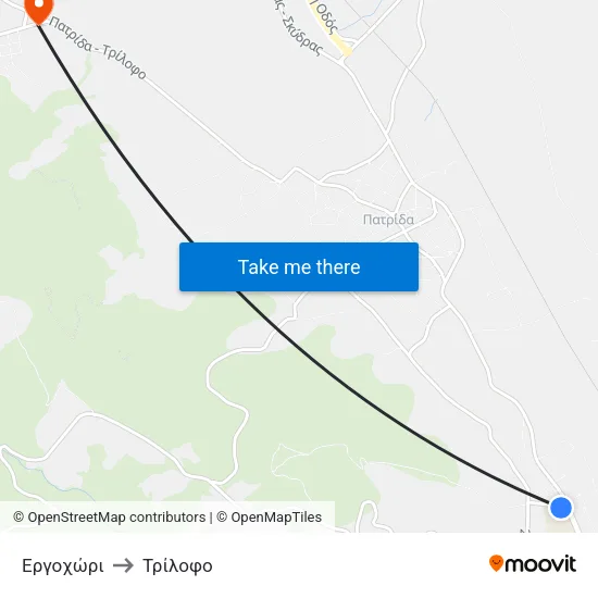 Εργοχώρι to Τρίλοφο map