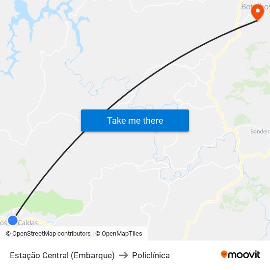 Estação Central (Embarque) to Policlínica map