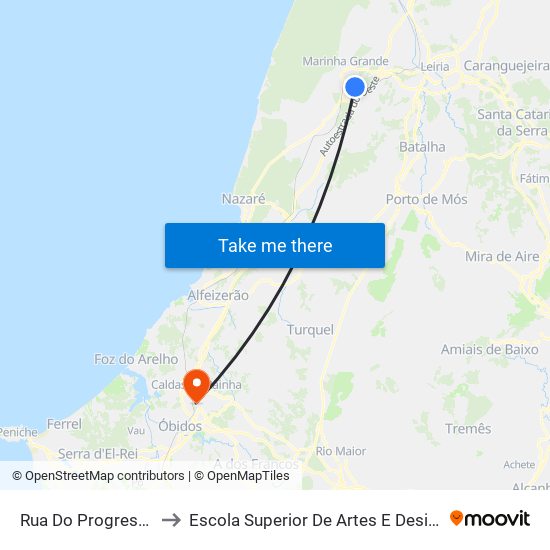 Rua Do Progresso to Escola Superior De Artes E Design map