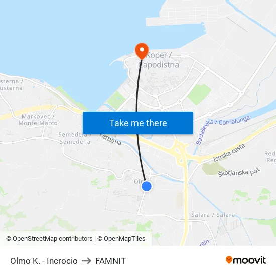 Olmo K. - Incrocio to FAMNIT map