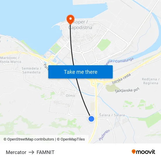 Mercator to FAMNIT map