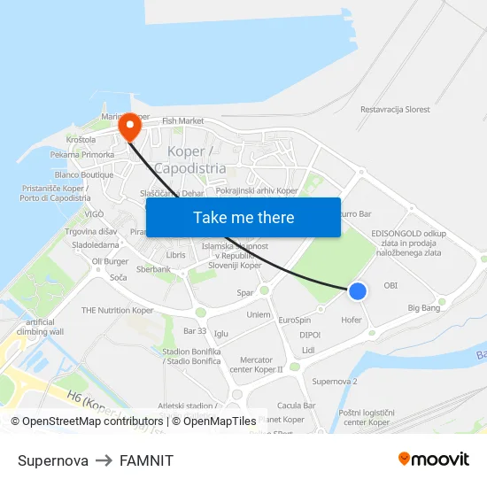 Supernova to FAMNIT map
