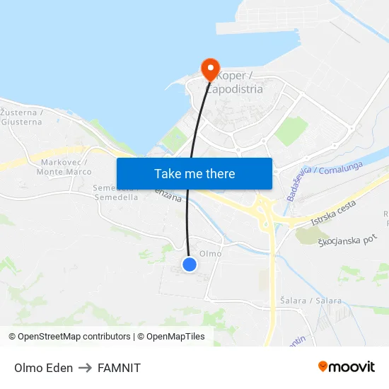 Olmo Eden to FAMNIT map