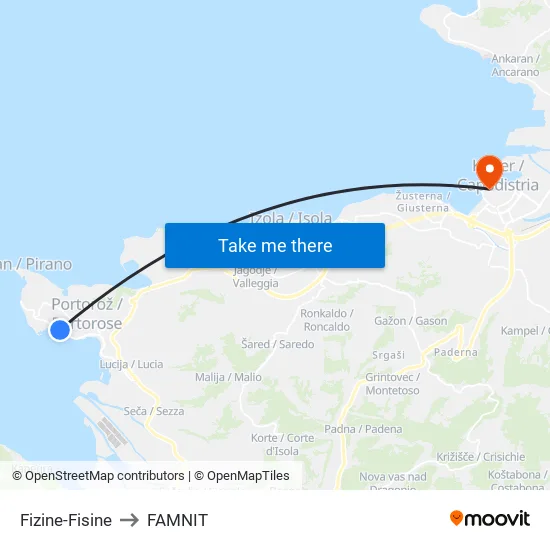 Fizine-Fisine to FAMNIT map