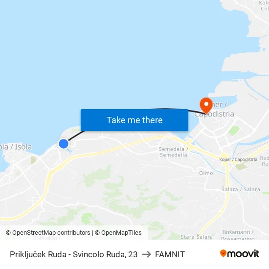 Priključek Ruda - Svincolo Ruda, 23 to FAMNIT map