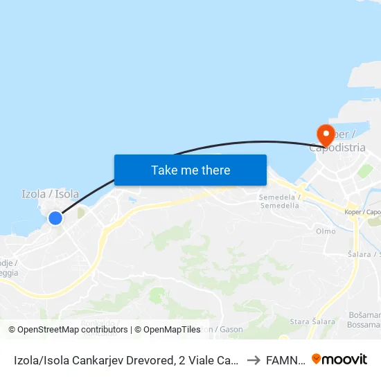 Izola/Isola  Cankarjev Drevored, 2  Viale Cankar to FAMNIT map