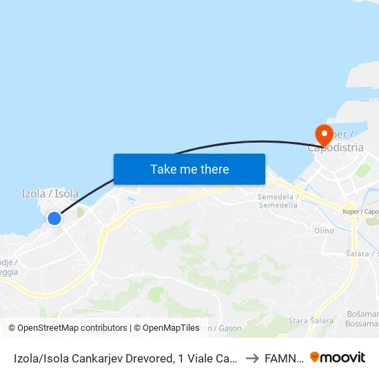 Izola/Isola  Cankarjev Drevored, 1  Viale Cankar to FAMNIT map