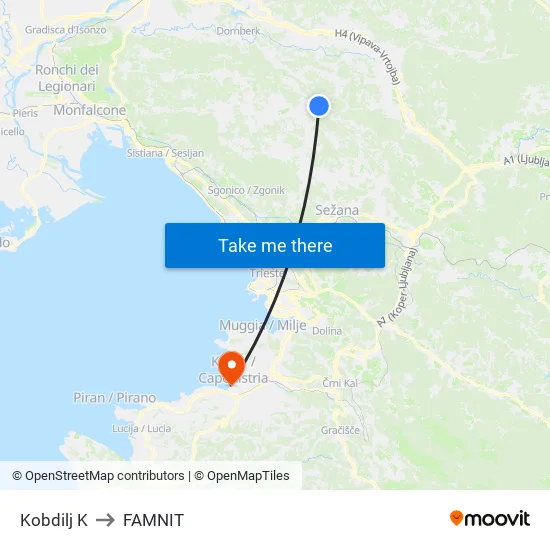 Kobdilj K to FAMNIT map