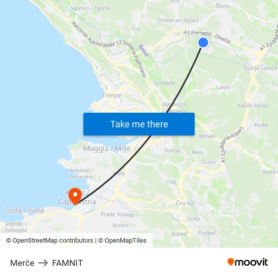 Merče to FAMNIT map