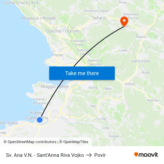 Sv. Ana V.N. - Sant'Anna Riva Vojko to Povir map