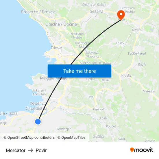 Mercator to Povir map