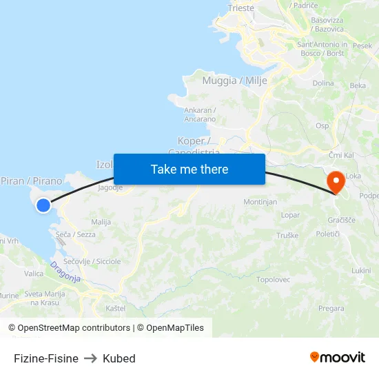 Fizine-Fisine to Kubed map