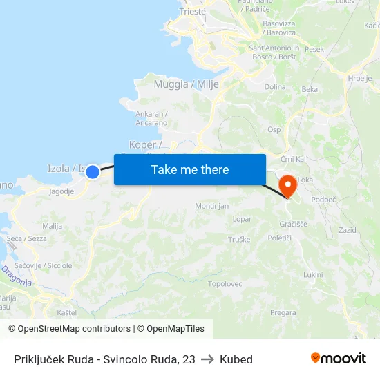 Priključek Ruda - Svincolo Ruda, 23 to Kubed map