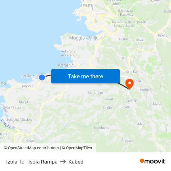 Izola Tc - Isola Rampa to Kubed map